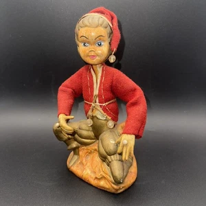 Instrumento musical desaparecido de colección años 50 Navidad Pixie Elf Hong Kong 7,5”H - Imagen 1 de 10