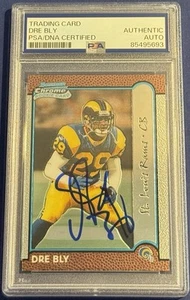 Dre Bly Signed 1999 Bowman Chrome Rookie Card St Louis Rams PSA/DNA Slabbed - Picture 1 of 2