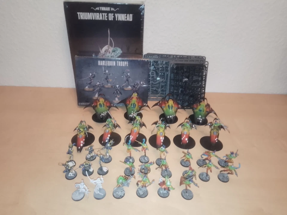 Warhammer 40K Harlequins Armee teilweise bemalt - Bild 1 von 4