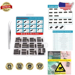 Advanced 74HC/LS Logic IC Kit 49Pcs Transceiver Multiplexer Decade Counters - Picture 1 of 8