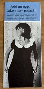 Vintage 1960's EGG DIET LEAFLET British Information Service SLIMMING COOKERY - Picture 1 of 3
