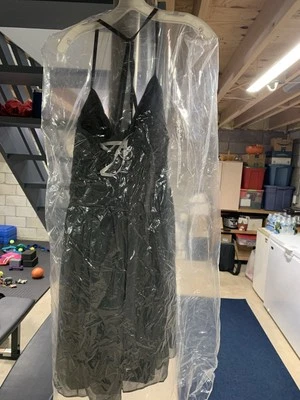 Vestido de Dama de Honor Davids Grafito Talla 24 Nuevo Con Etiquetas Foto 1 de 4