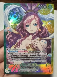 Juego de Cartas de Una Pieza Shirahoshi OP11-022 Arte Antiguo Raro Líder Inglés Auténtico Casi Nuevo - Imagen 1 de 2