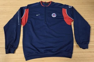 Paris Saint-Germain Sweatshirt Pullover Herren Large Blau Fußball Quarter Zip Nike - Bild 1 von 7