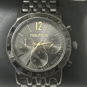 Nautica Chronograph Watch NEW BATTERY - Picture 1 of 9
