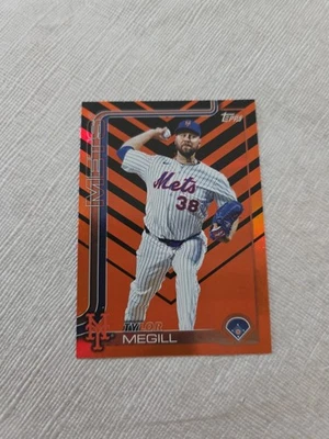2025 Topps Update #US271 Tylor Megill Orange and Black Foil Mets MINT - Image 1 of 2