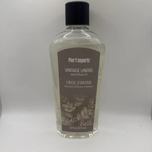 Pier 1 Imports Vintage Linens Reed Diffuser Oil 16 Oz Discontinued New Bottle - Picture 1 of 3
