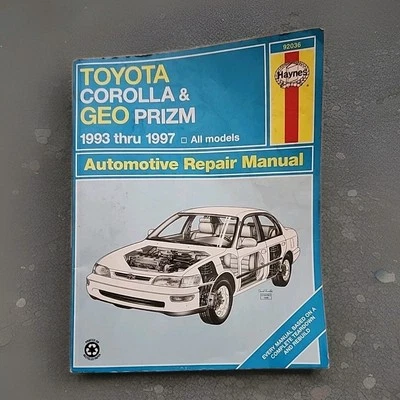 Haynes Repair Manual Toyota Corolla & Geo Prizm 1993-1997 #92036 All Models - Image 1 of 4