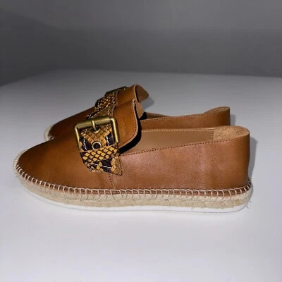 Zapatos Chloe Espradilles de gamuza tostada piel de serpiente EE. UU. 6,5 euros 37 ver por Chloe Foto 1 de 4