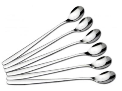 12 x Longdrinklöffel Latte Macchiato Eislöffel Joghurtlöffel lange Löffel  - Bild 1 von 3