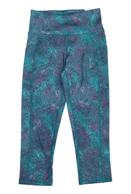 Leggings recortados para mujer Ideology Performance tiro alto bolsillo lateral XS NUEVOS CON ETIQUETAS Aqua Foto 1 de 2