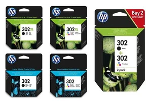 Oryginalne wkłady atramentowe HP 302 HP302XL zestaw zbiorczy pojedyncze oryginalne opakowanie kolory - Zdjęcie 1 z 11