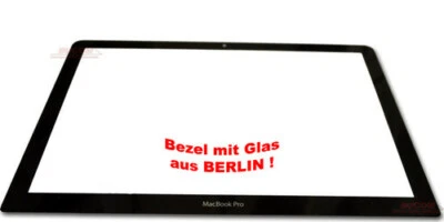 BUCOM Bezel Display Front Glas Scheibe +Kleber für Apple Macbook Pro A1286 15,4"