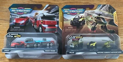 New Micro Machines #03 Race Team #16 Micro Jungle Adventure Toy Car Lot Of 2 - Image 1 of 4