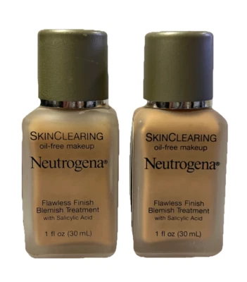 Neutrogena SkinClearing Oil-Free Makeup, Flawless Finish, 60 Rose Cream, 2 PK. - Image 1 of 4