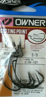  Owner Haken Cutting Point Öhrhaken, Größe 5/0 Wide Gap Plus - Bild 1 von 2