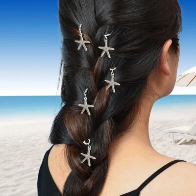 Holiday Starfish Pendant Hair Accessories Glamour Teens Party Gift 5pcs/set - image 1 of 3