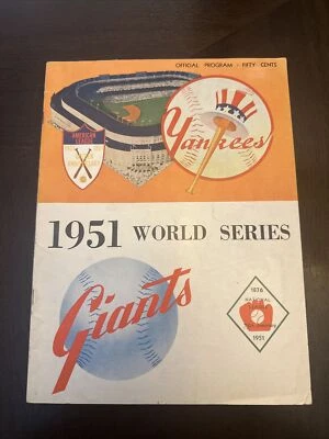 1951 World Series Yankees vs Giants program - Image 1 of 4