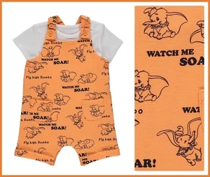 Disney Baby Dumbo Latzhosen & Body Weste Set Jungen Mädchen Outfit 3-6 Monate NEU - Bild 1 von 11