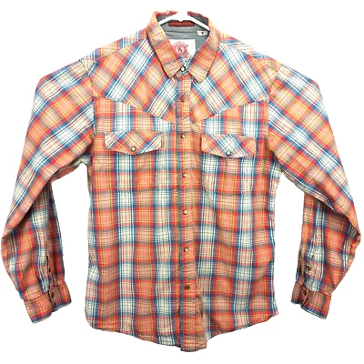 Christian Audigier Мужская рубашка размер XXL LS жемчуг Snap розовый/белый/синий/зеленый клетку - Изображение 1 из 4