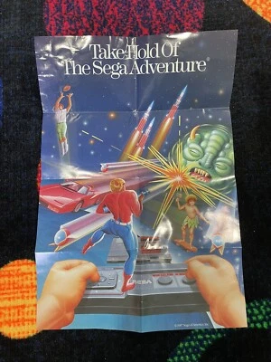 Vintage 1987 Take Hold of the SEGA Adventure Master System Insert Promo Poster R - Image 1 of 4