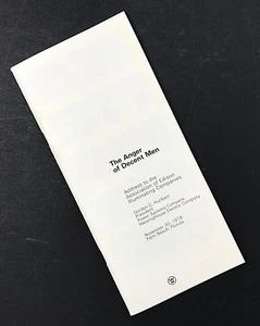 De colección 1978 Anger of Decent Man ~ Discurso a Edison Illuminating Companies - Imagen 1 de 4