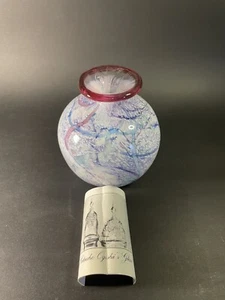 Ogishi Mizuno Setsuko Ogishi australisches Studioglas 4,5" Knospenvase - Etikett - Bild 1 von 15