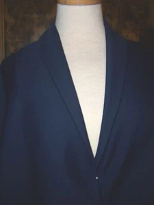 3yds 58inch wide DK NAVY WASHABLE WOOL BLEND GABARDINE SUIT FABRIC MADE IN USA - Picture 1 of 4
