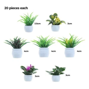 7×Miniature Colorful Flower Pots HO Scale Micro Landscape DIY Craft Garden Decor - Picture 1 of 12
