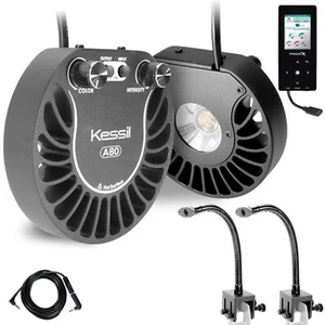 Kessil A80 Tuna Blue LED Reef Aquarium Light DOUBLE ULTIMATE Bundle KBA80TB11 - Picture 1 of 16