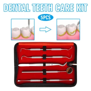 5x Dental Set Zahnarzt Instrumente Zahnsonde Zahnpflege Zahnreinigung Werkzeuge - Bild 1 von 4