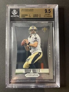 2012 Prizm Drew Brees FIRST YEAR PRIZM New Orleans Saints HOF BGS 9.5 Gem MINT - Picture 1 of 2