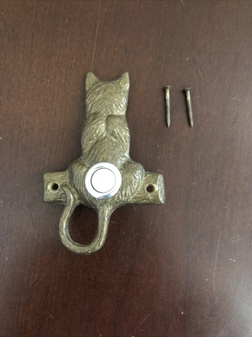 Vintage Push Button Door Bell Designed as a Cat.  PiP Cover