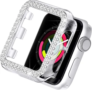 Bling Case Compatible with Apple Watch 40Mm, Full Cover Bumper Screen Protector - Picture 1 of 12