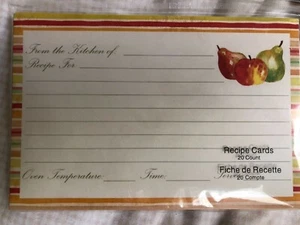 International Greetings Studio18 Recipe Cards ~ 20 Pack ~ 4" X 6" ~ 2009 ~ New - Picture 1 of 2