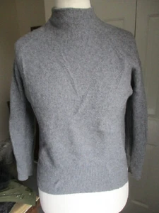 United Colors of Benetton-Grey Fine Ribbed Long Sleeve High Neck Jumper -Size XS - Foto 1 di 10