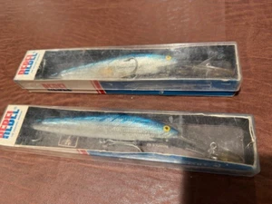 Vintage Rebel Dr 2403 Salzwasser Deep Runner Spoon Bill 7" (Ködergröße) blau (2 Köder) - Bild 1 von 6