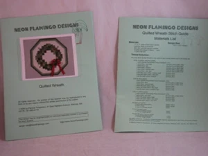 Neon Flamingo Desings Quilted Wreath - Counted Canvas Chart - Picture 1 of 1