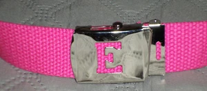EUC Bottoms Up 4 Kids Initial Buckle Belt - E - Hot Pink  - Picture 1 of 5