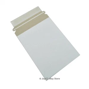 50 pcs 6 x 8 Photo Cardboard Mailer White Thick Envelope 6"x8" Self Seal Flap - Picture 1 of 1