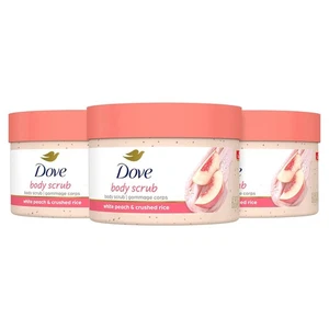 Dove Body Scrub White Peach & Crushed Rice 3 Count for 3.5 Ounce (Pack of 3) - Picture 1 of 6