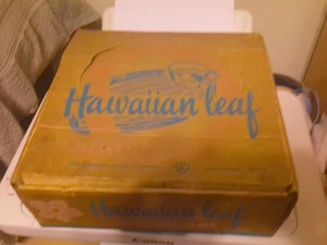 Federal Glass Co. 4 Clear Hawaiian Leaf Snack Luncheon Plate & 6 oz Cups Box MCM - Picture 1 of 4