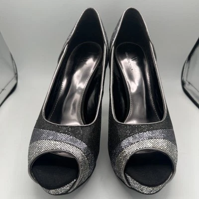 Worthington Sparkle Glitter Peep Toe High Heels Pumps Women's 9.5 - Image 1 of 4