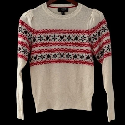 Suéter de cachemir Charter Club XS vintage plisado de vacaciones de lujo Foto 1 de 4