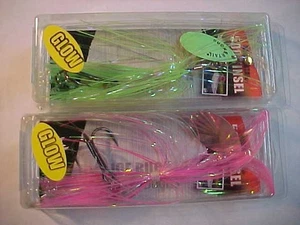Joe Bucher 500 Buchertail Tinsel Musky Spinner MUSKIE GLOW PINK GREEN - Picture 1 of 5