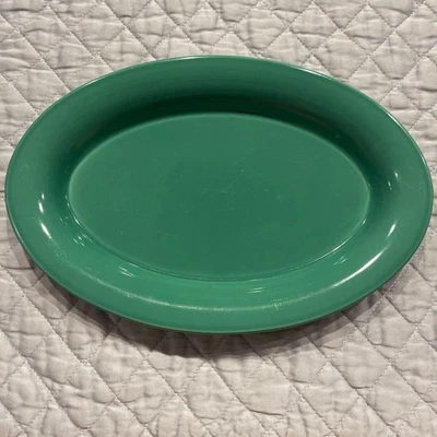 ROYAL COPENHAGEN URSULA Oval Plate Green 28cm FAJANCE - Image 1 of 4