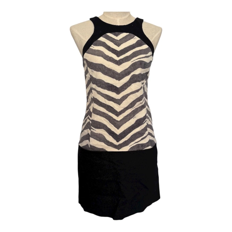 Emilio Pucci Dress Sleeveless Wool Black White Italy Made Size 38 - Image 1 of 4