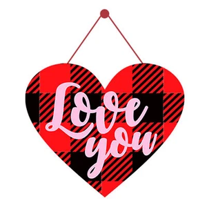 Heart Door Decor Valentine Day Decoration Romantic Valentine's Signs Patterned - Picture 1 of 17