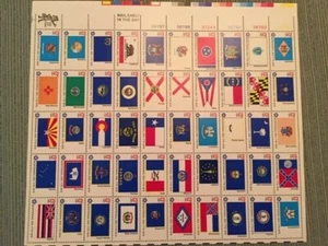 Mint Sheets of 50 US Bicentennial State Flag Stamps 1776-1976 13 cents - Picture 1 of 2