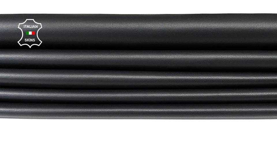 PREMIUM NEGRO grano completo suave piel de cordero cordero oveja cuero 6 pieles total 40sqf Foto 1 de 4